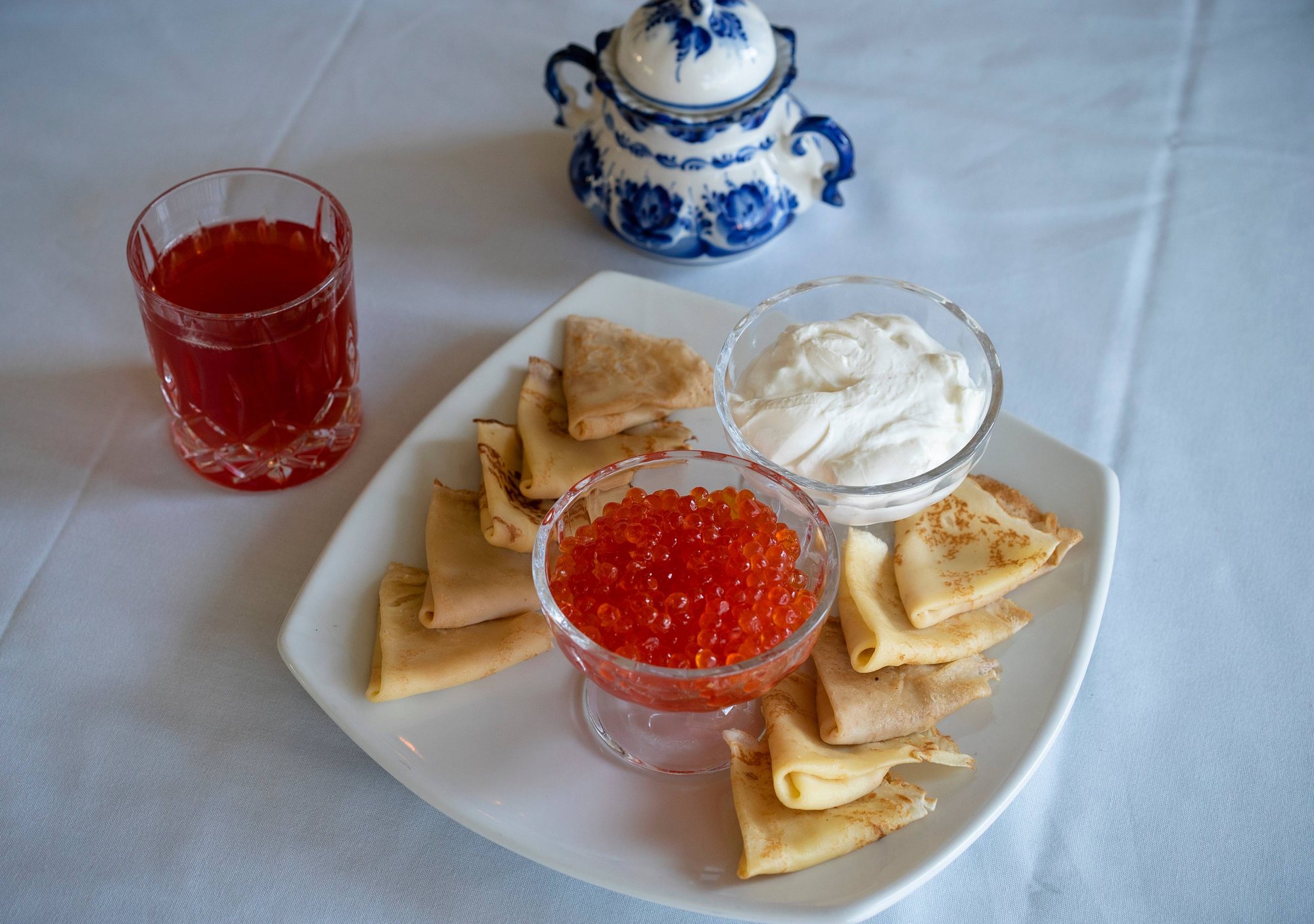 Blini with caviar
